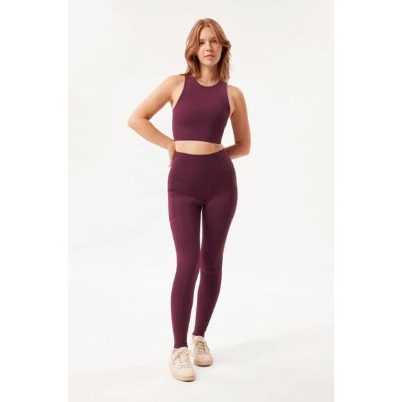 GIRLFRIEND COLLECTIVE Compressive Pocket Legging Womens M Purple Full Length New - Picture 1 of 15